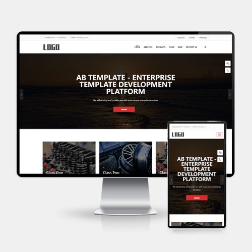 (H5自适应)响应式五金外贸英文网站模板